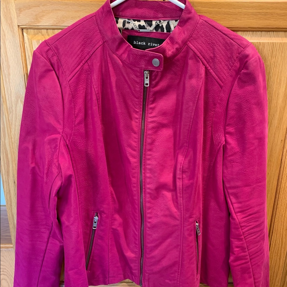 Faux leather jacket